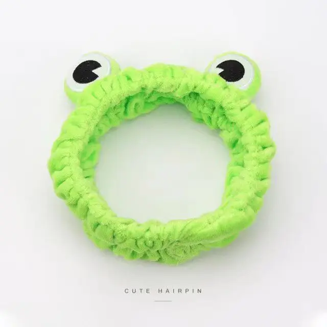 Funny Frog Makeup Headband Wide-brimmed Elastic Hairbands Cute Girls Hair Bands Women Hair Accessories Girls Hairband