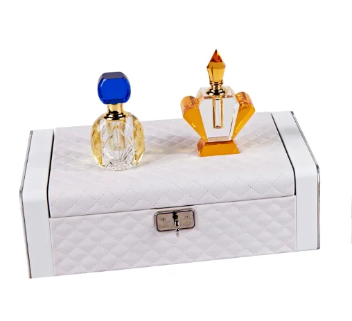 RFY белая деревянная Подарочная коробка для духов роскошная кожаная нежный внешний вид упаковочные коробки