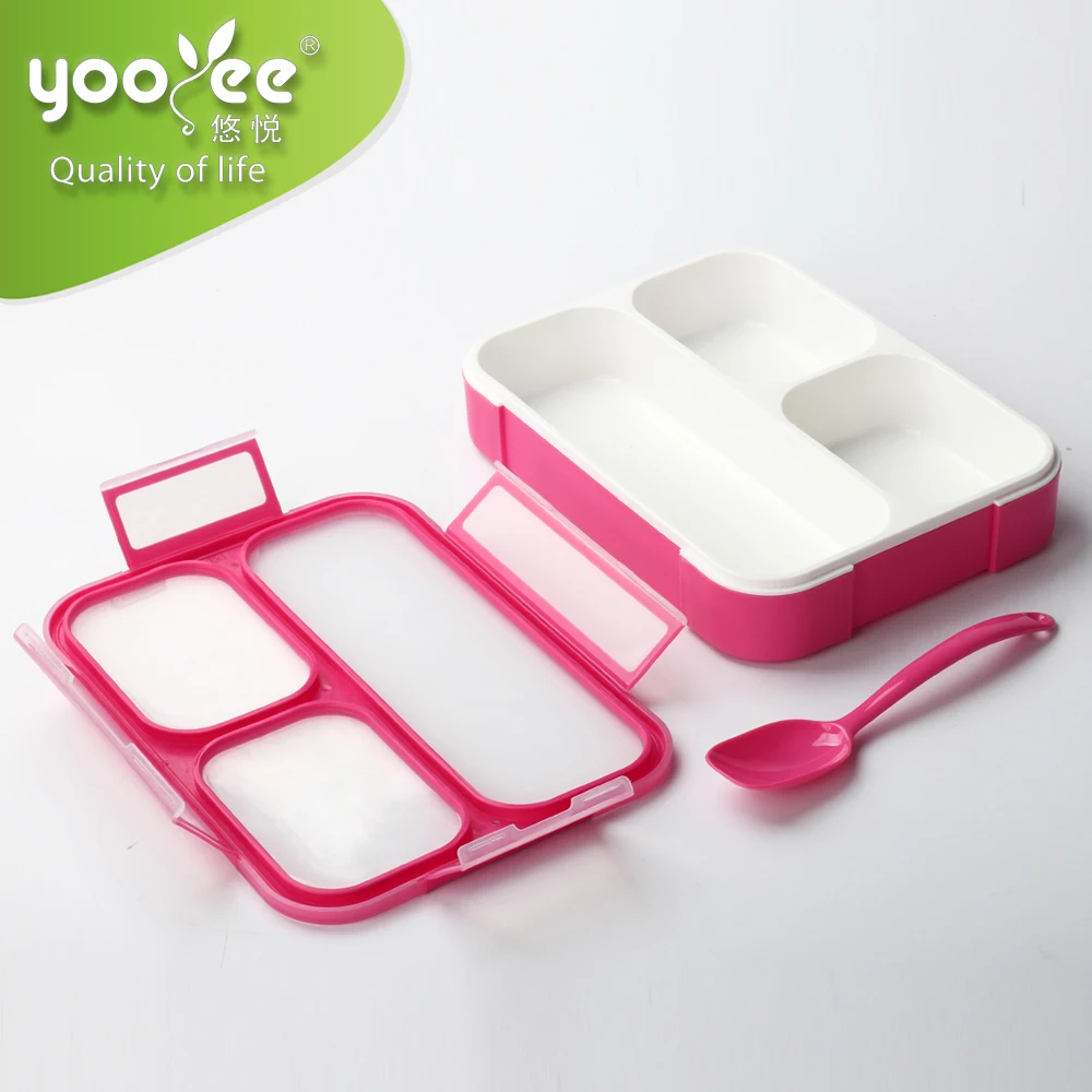 The Newest Food Grade Leakproof Divided Hard Plastic Food Storage Lunch Box for Kids
