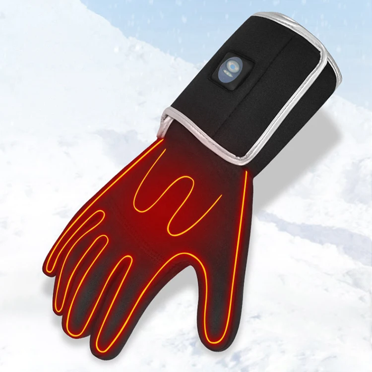 Winter Touch Screen Gloves Waterproof Thermal Gloves Cycling Outdoor Winter Ski Electric Heated Leather Gloves