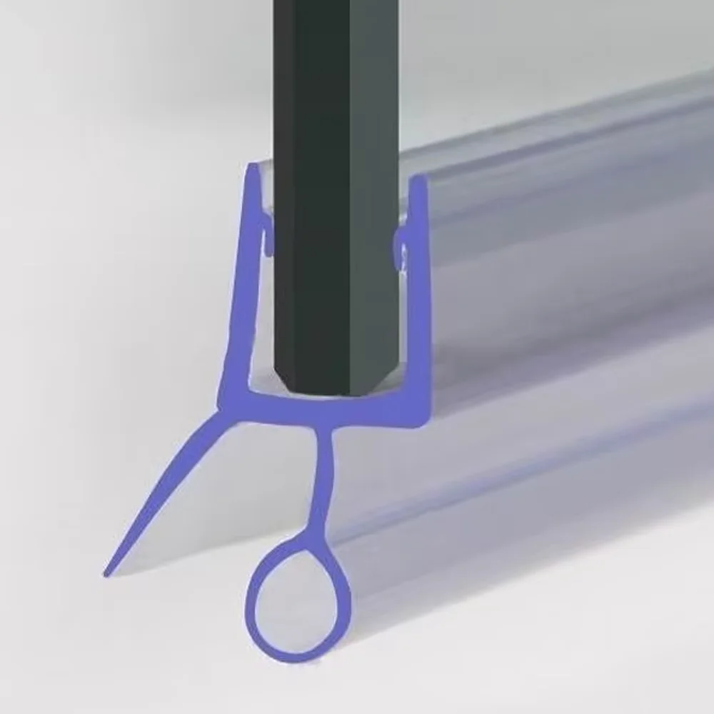 Bathroom Seal plastic glass seal strip magnetic frameless clear bottom shower door seal strip pvc waterproof rubber sliding