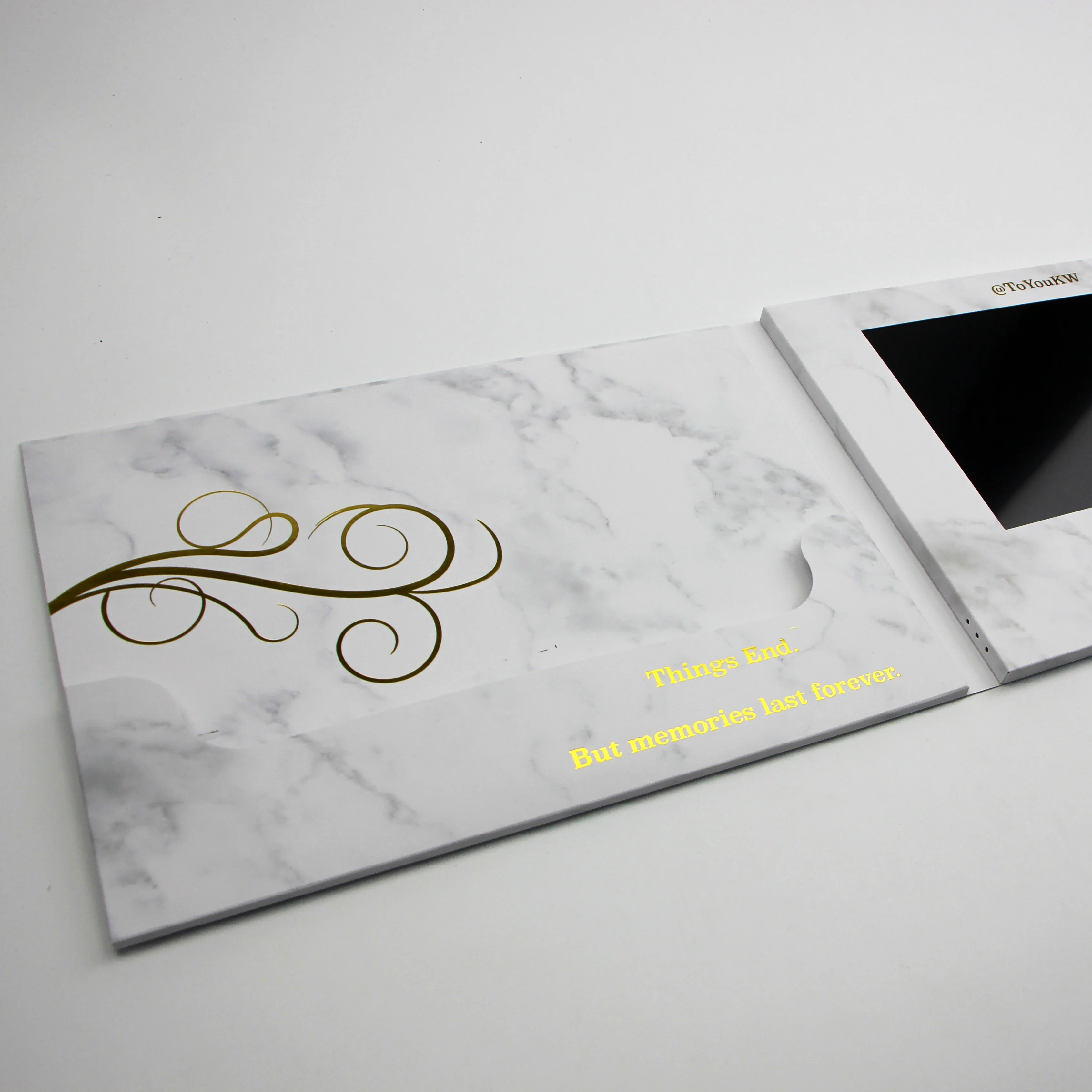 Reliable and Good Pocket bronzing business lcd mailer marketing music book video greeting gift box advertising card brochure