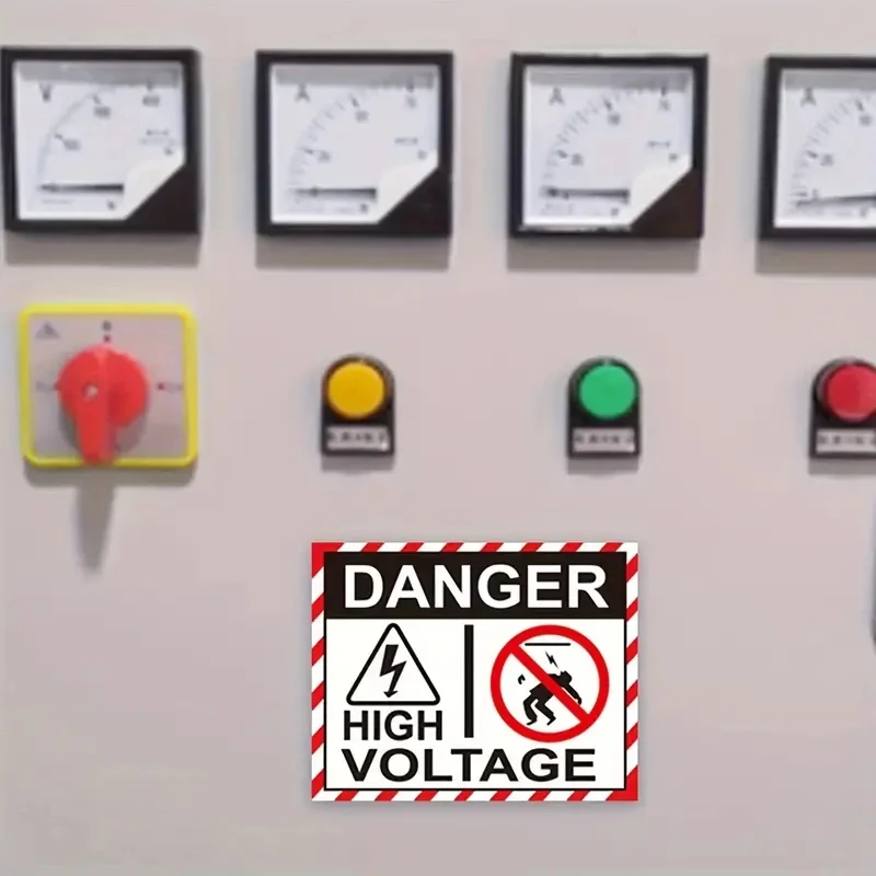 High Voltage Warning Labels, Hazardous Voltage Safety Warning Stickers, Electrical Sign Sticker For Battery Bank