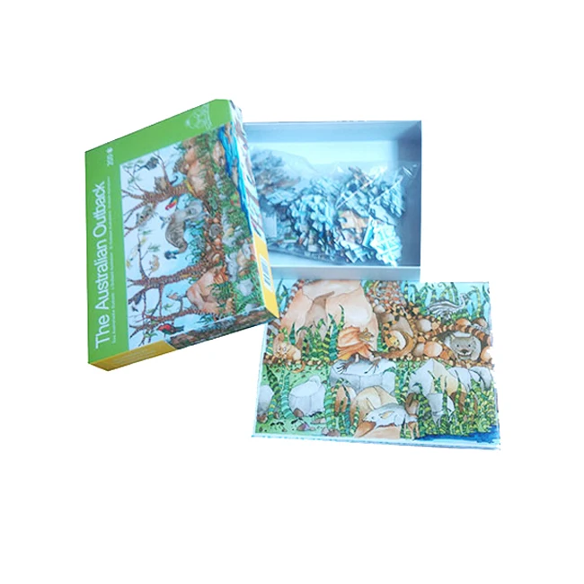 Make Your Own High Quality Puzzle Coloring Printed Paper Jigsaw Die Cut Landscapes Puzzle Pieces Production Printing