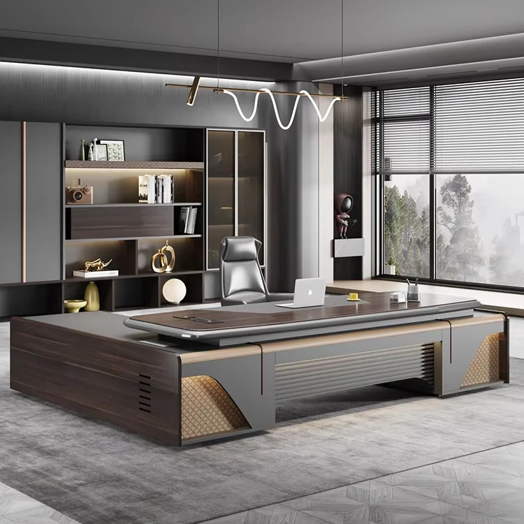 Factory Modern Furniture Executive Office Table MDF Office Table Executive black modern office desk
