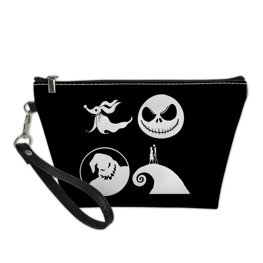 
Skull/Monster Printed Custom Black White Women Cosmetic Bags Portable Travel Organizer Makeup Package Girls Beauty Make Up Case 
