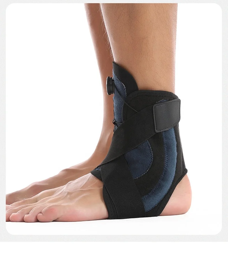 2024 New Compression Adjustable Knob Ankle Stabilizer Ankle Support Brace for Plantar Fasciitis Tendonitis Semi-rigid
