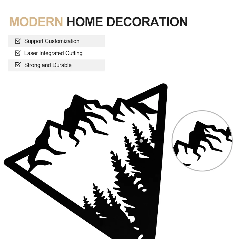 Custom Shape Pattern Metal Wall Art Decor Crafts Wall Hanging Decor Photography