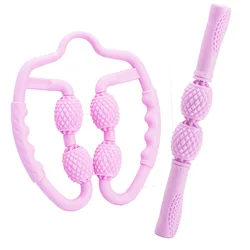 fashionable new design yoga style body muscle massage stick and roller 2pcs set- 1 pcs roller clamp + 1 pcs massage stick