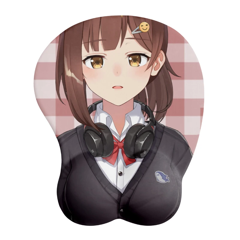 Горячая Распродажа, оптовая продажа, резиновый 3D коврик для мыши с принтом на заказ, коврик для мыши с аниме для груди и запястья