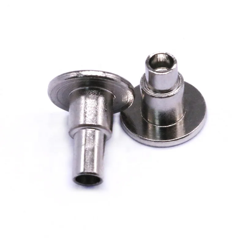 2015 Origin Factory Custom M4 Remaches Solid & Semi-Tubular Iron Nickel Plated Flat Head Step Rivets for Fastening