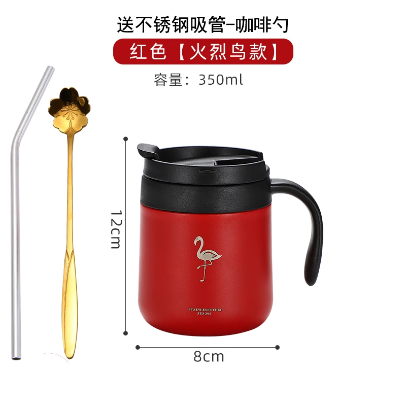 350ml Stainless Steel Coffee Cup Thermos Mug Cold and Hot Thermal Double Wall Vacuum Coffee Tumbler with Handle