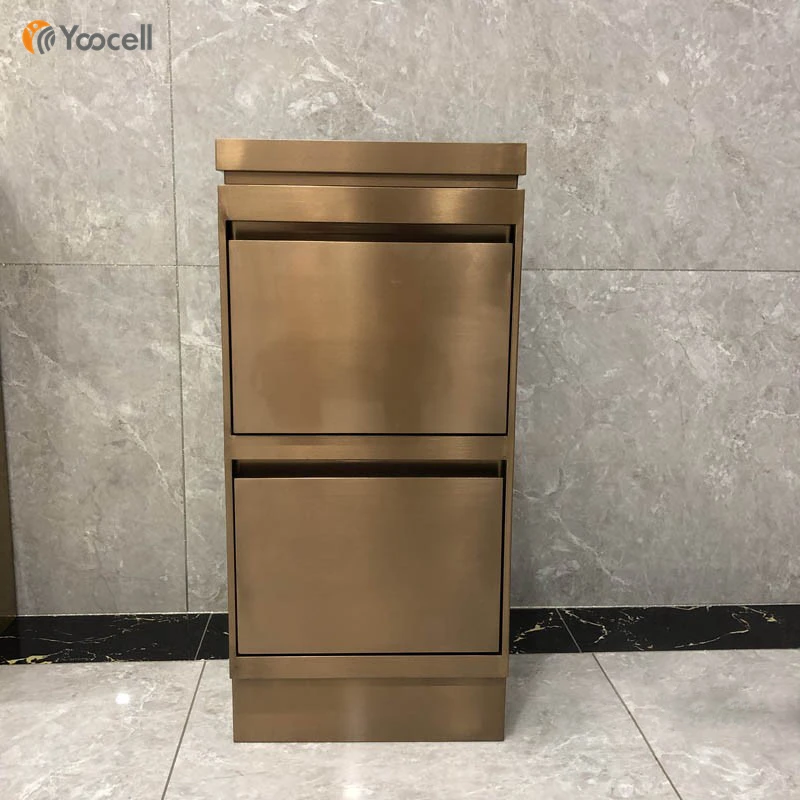 Yoocell rose gold stainless steel salon hairdressing hair barber beauty spa salon trolley with drawer cart