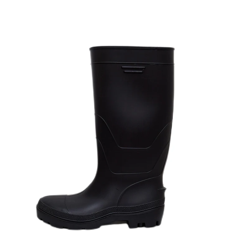 Cheap price waterproof shiny black rain boots for man