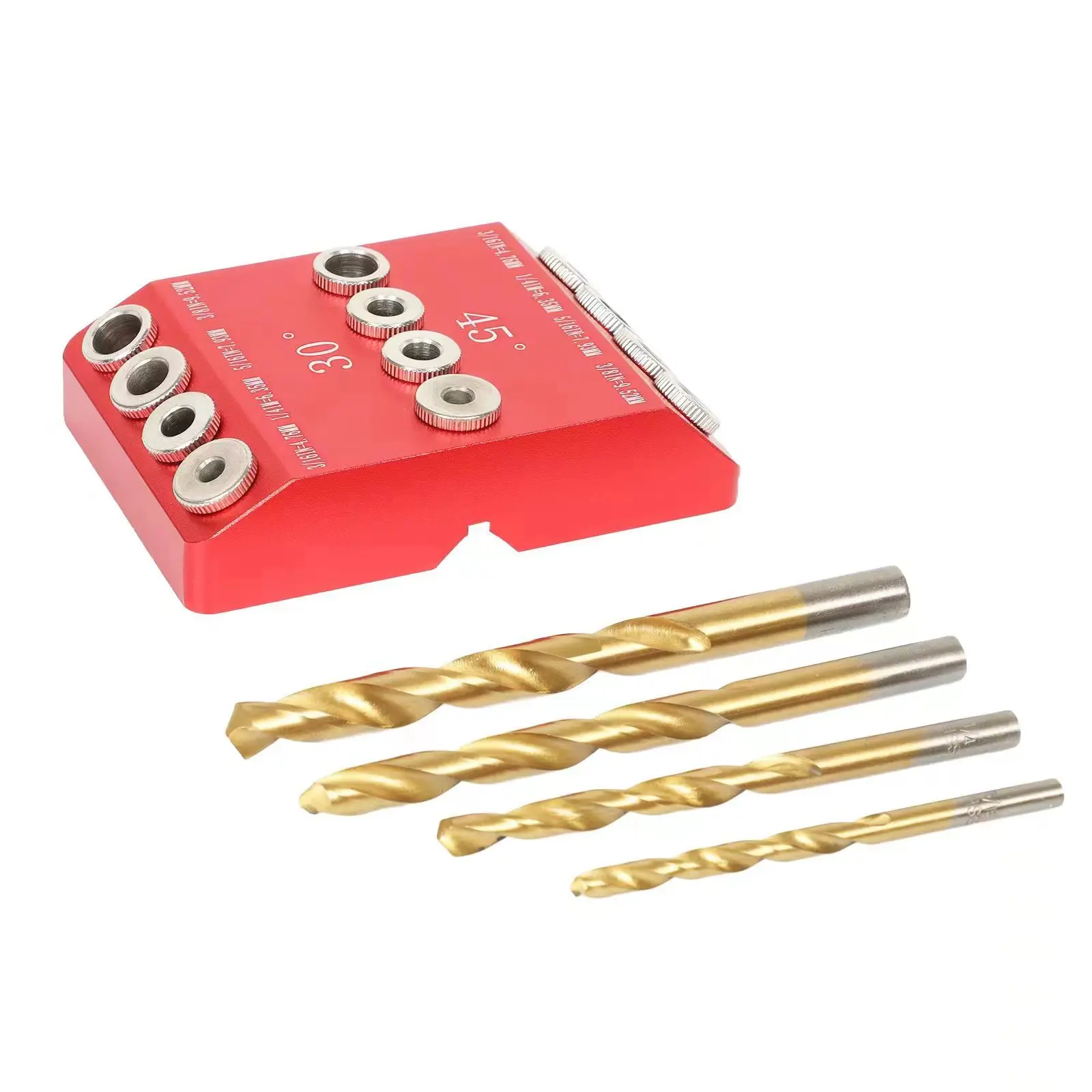 Drill Hole Guide Jig 30/45/90 Degree Angle Drill Hole Guide Jig 4 Sizes Drill Hole Guide Jig