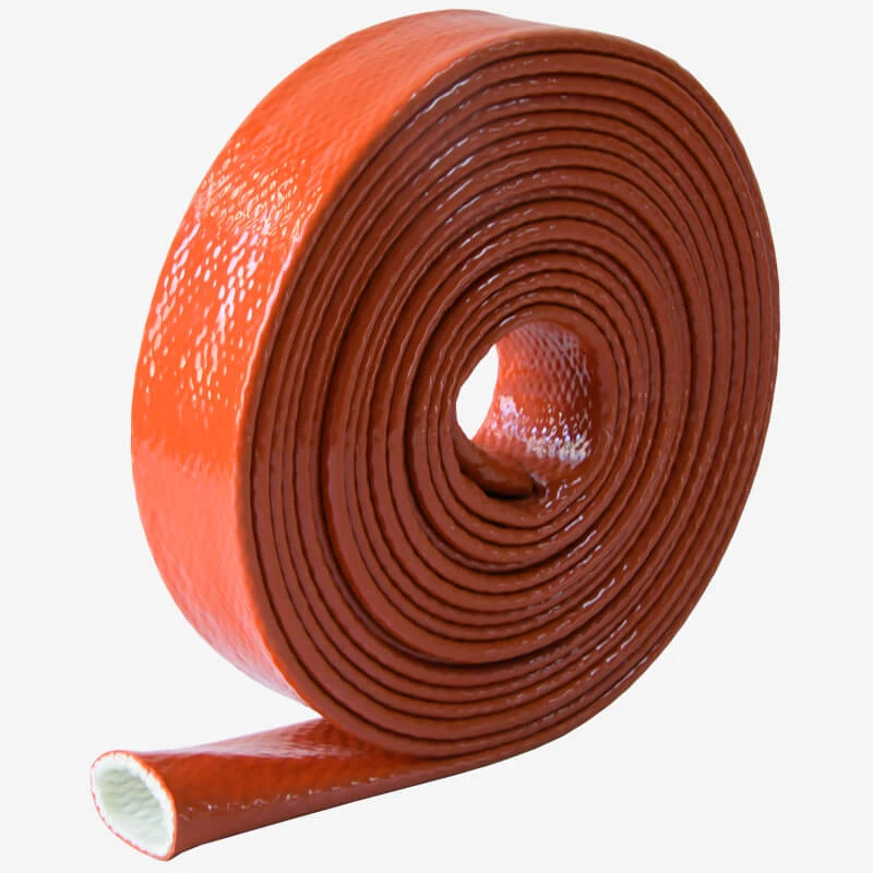 High Temperature Heat Proof Wire Protection Sleeve Fire Resistant Hose Sleeve / Brick Red Insulation Sleeving High Voltage 500C