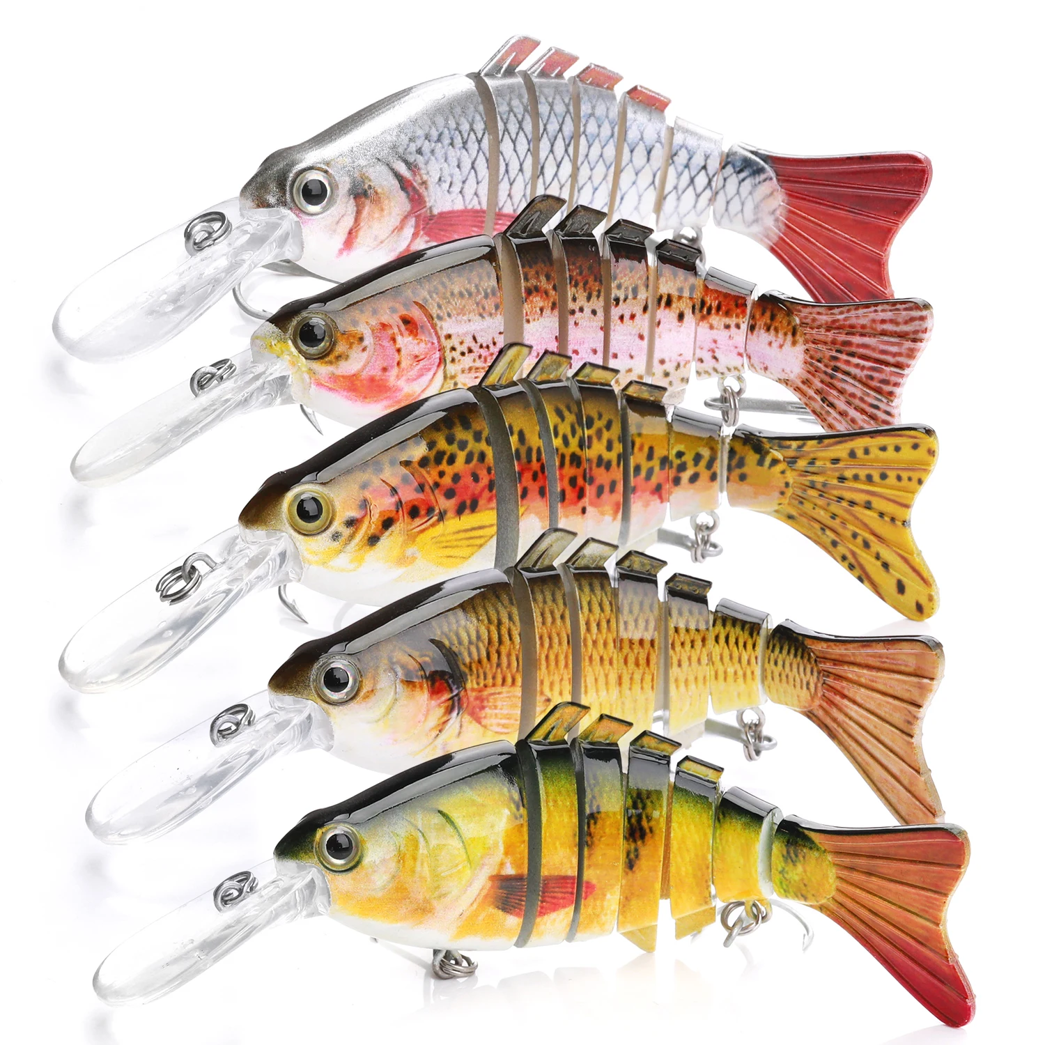 VTAVTA Custom Lifelike Wobbler Top Water Trolling Lure 100mm 15g Jointed Crank Bait Set Artificial Bait Casting