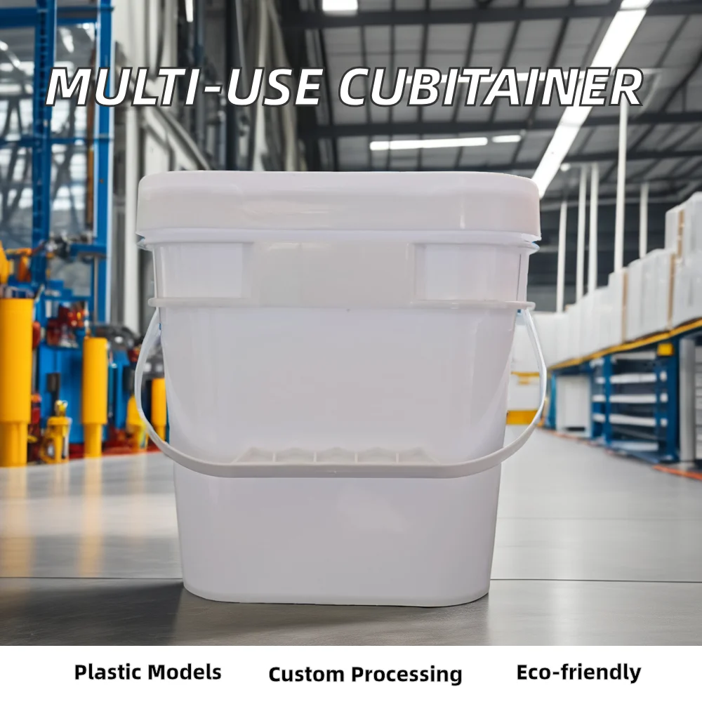 Factory Price 5L Plastic Square Bucket Food Grade Handle Lid Water Food Various Options Including 10L 20L 25L 30L Ice Buckets