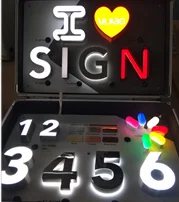 LED sign sample kit 3d letter signn with metal and acrylic for advertising