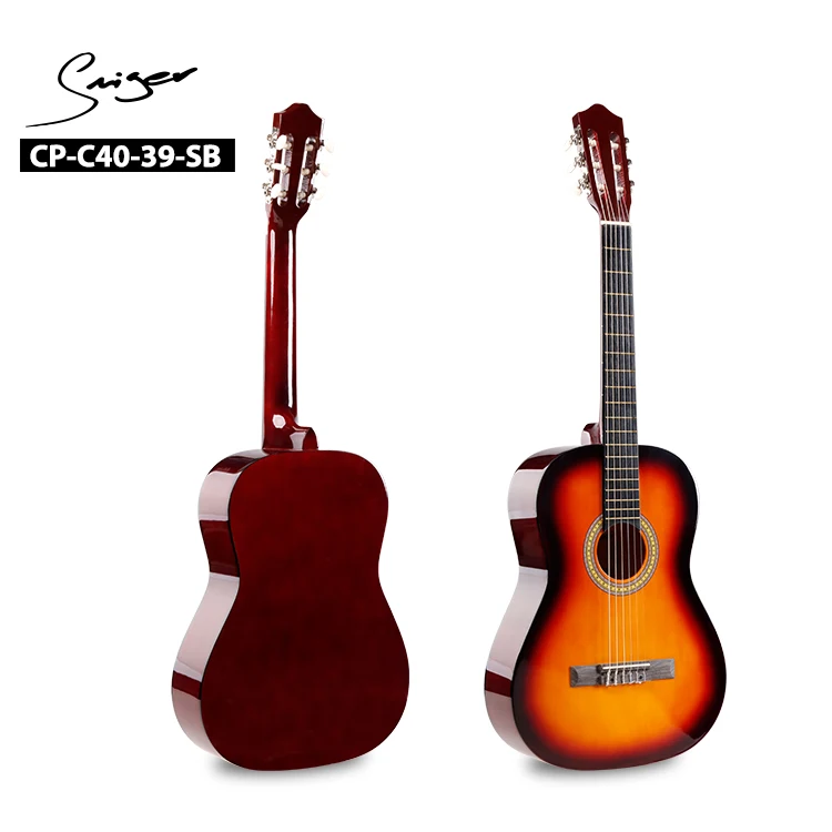 China guitar wholesale classic Linden body Guitar 4/4 basswood classical guitar 1/2 available