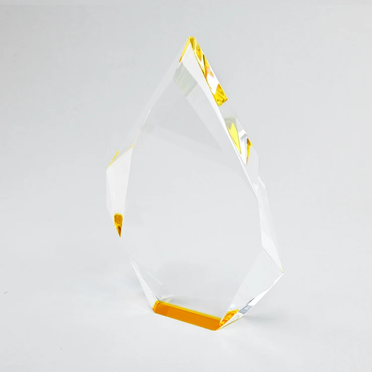 APEX Blank Souvenir Trophy Golden Base Prism Acrylic Milestone Trophy