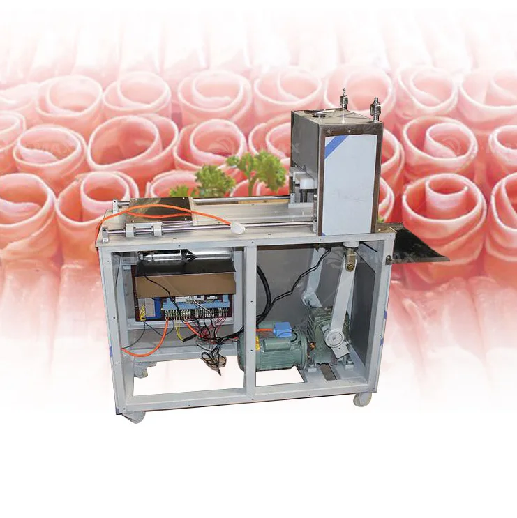 Industrial meat Roll Cutting Machine frozen Meat Slicer Machine prosciutto Meat roll cutter