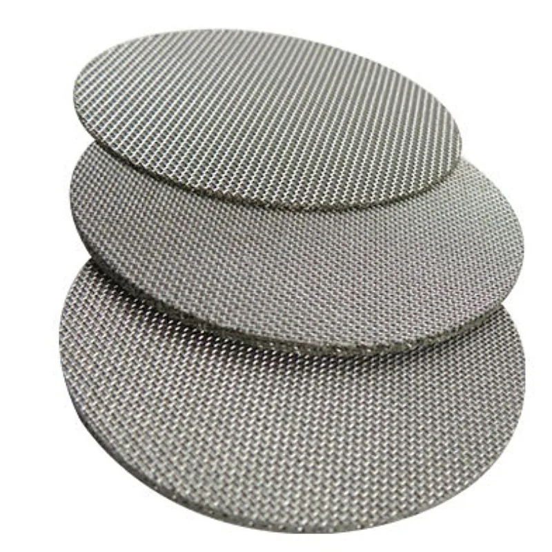 dutch weave wire mesh braided stainless steel sintered metal filter disc porous sintered titanium disc filter