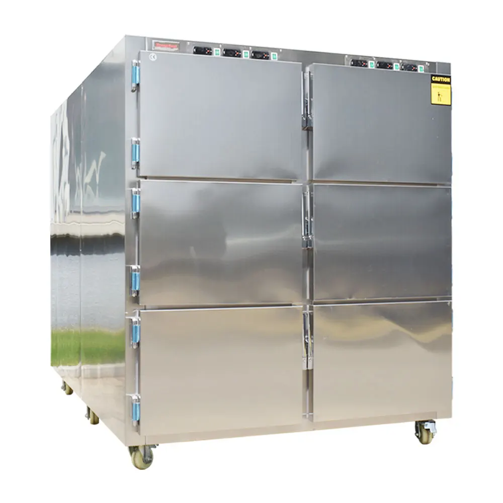 Sysmedpalace Hot Sale CE ISO Certificate 6 Cabinet Dead body Storage Morgue Freezer Funeral Supplies