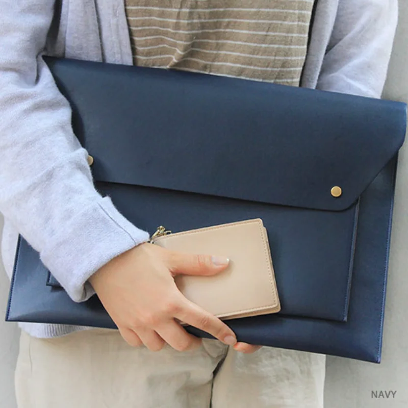 2023 Personalized PU Leather Laptop Bag Protective Laptop Pouch Storage Bags 13 Inches Flat Laptop Pouch Case