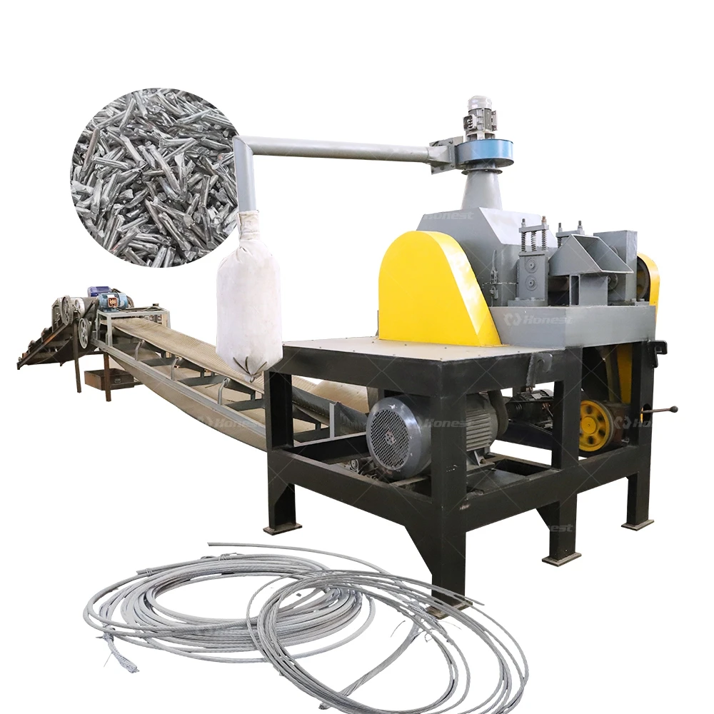 Aluminium Steel Wire Cutting Shredding Machine Aluminum Conductor Steel Reinforced Separator Recycling Machine