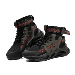 Hot Selling Industrial Protective Breathable  Puncture-proof Anti-slip Trainers Steel Toe Safety Shoes For Man