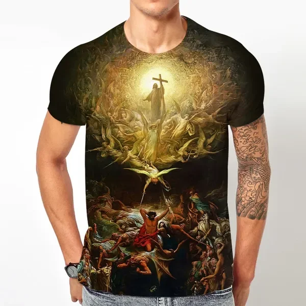 Factory OEM Tee Custom Unisex 3D Digital Printed Pattern Short Sleeve T-Shirts for Men Women