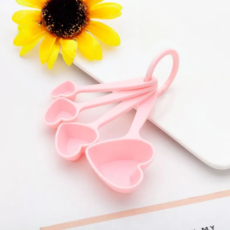 Пластиковые мерные ложки в форме сердца подарочной коробке для детского душа Свадебная вечеринка