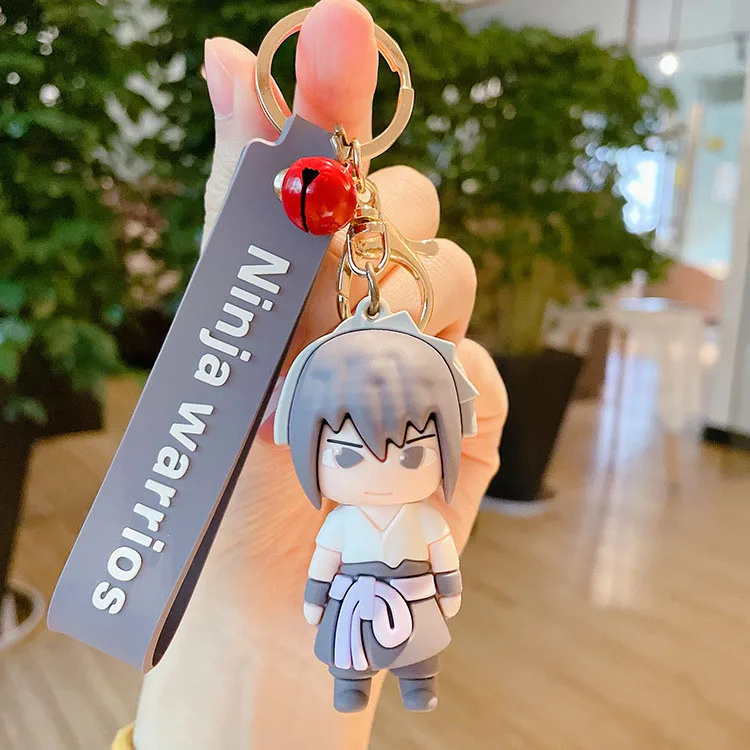 Wholesale Personalized Cute Key Holder Gift Bag Accessory Keyring Anime PVC Cartoon Epoxy Naruto Keychain
