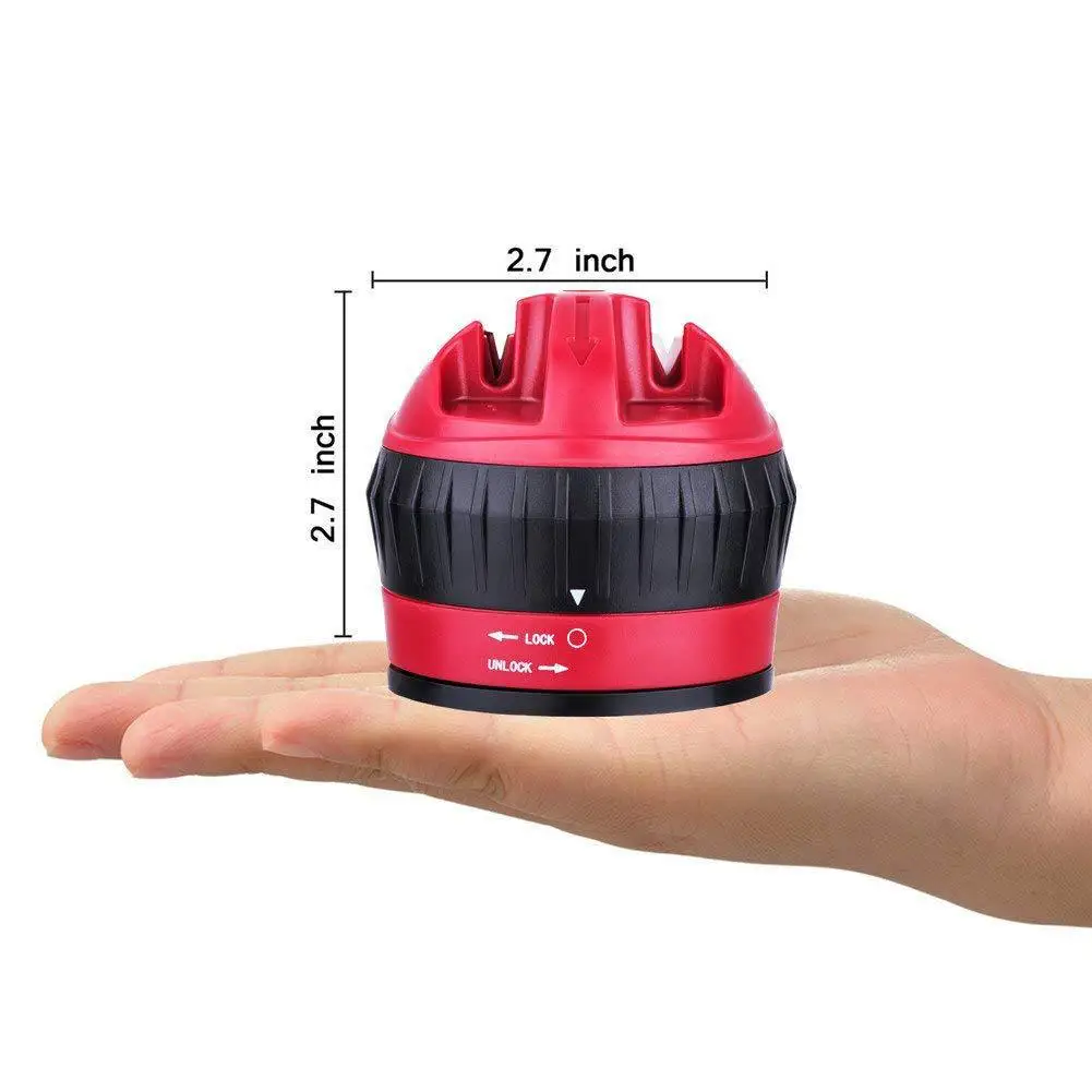 Fashion Kitchen Home Portable Suction Ouble-Groove Dual-Purpose Knife Sharpener