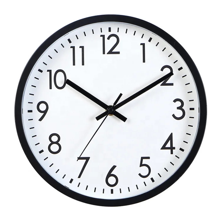 Antique wall clock Home Decorative simple design 10 inch custom logo needle clock large promotional gift wall clock living room