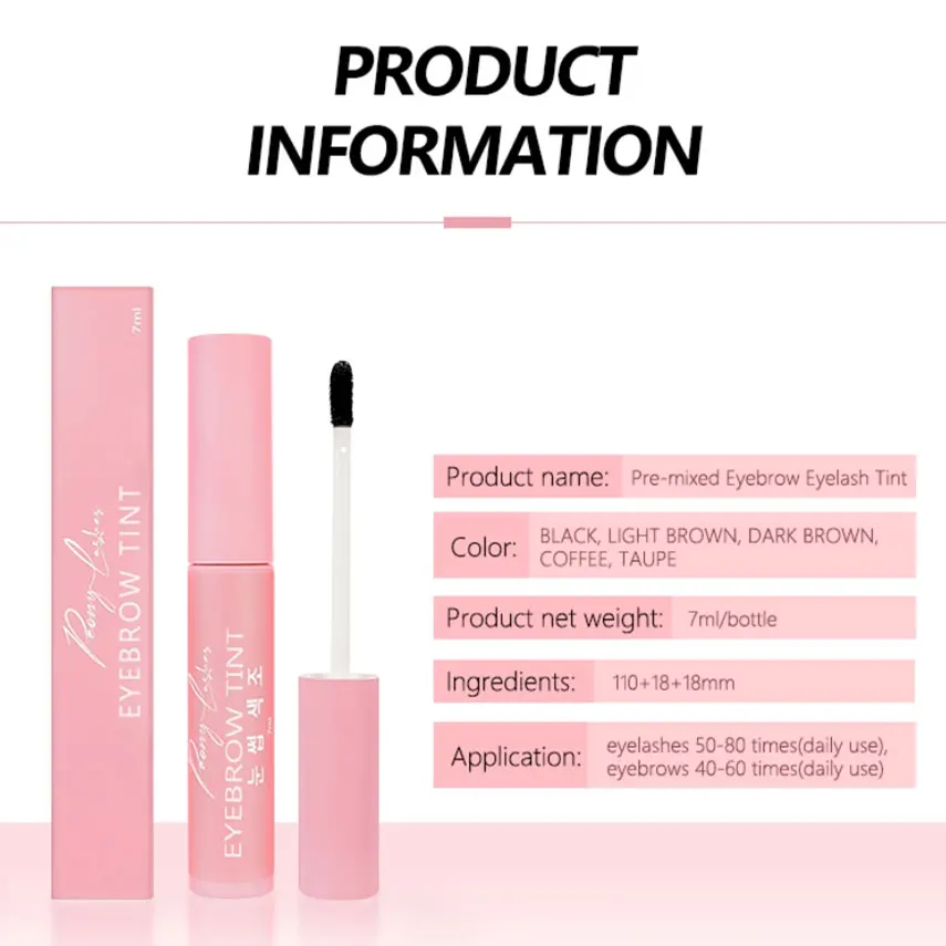 Instant Eyebrow Tint Long Lasting Best Eyebrow Eyelash Tint Gel Liquid Professional Eyebrow & Lash Dye Dye 1 Bottle /box Accept