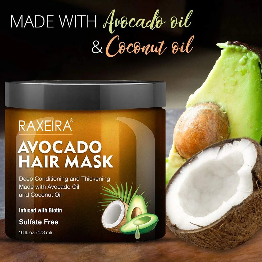Private Label Natural Deep Conditioning Avocado Coconut Hair Mask