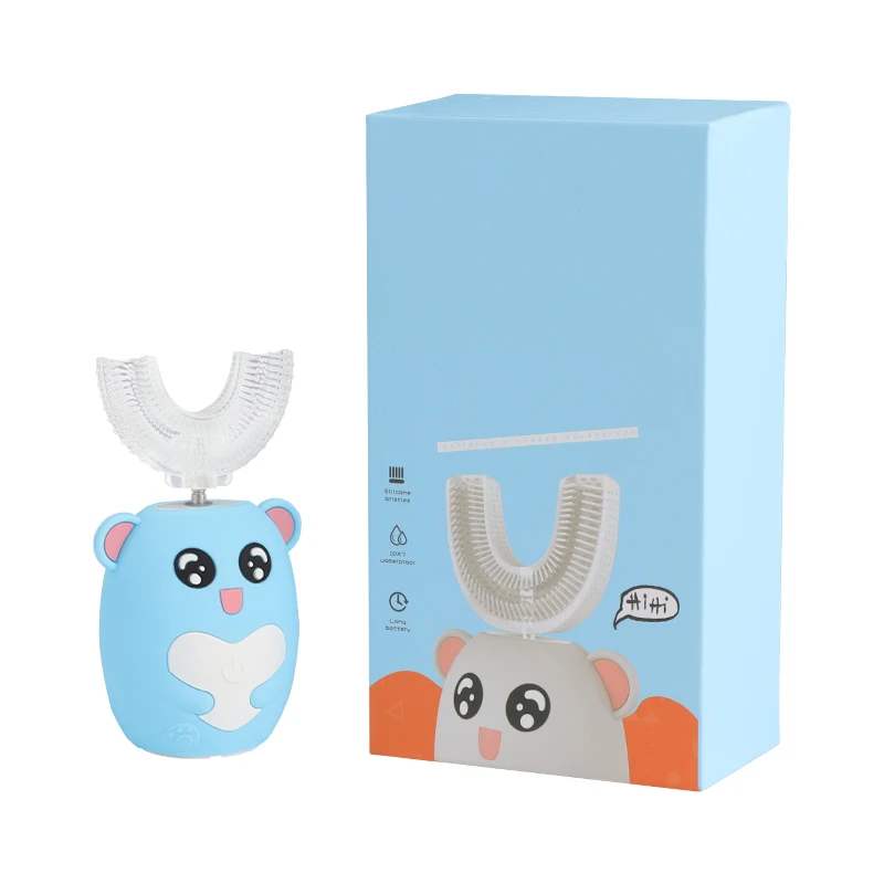 Travel Oem Baby Teeth Refillable Sonic Tooth Brush Children U Shape Kids Electric Toothbrush