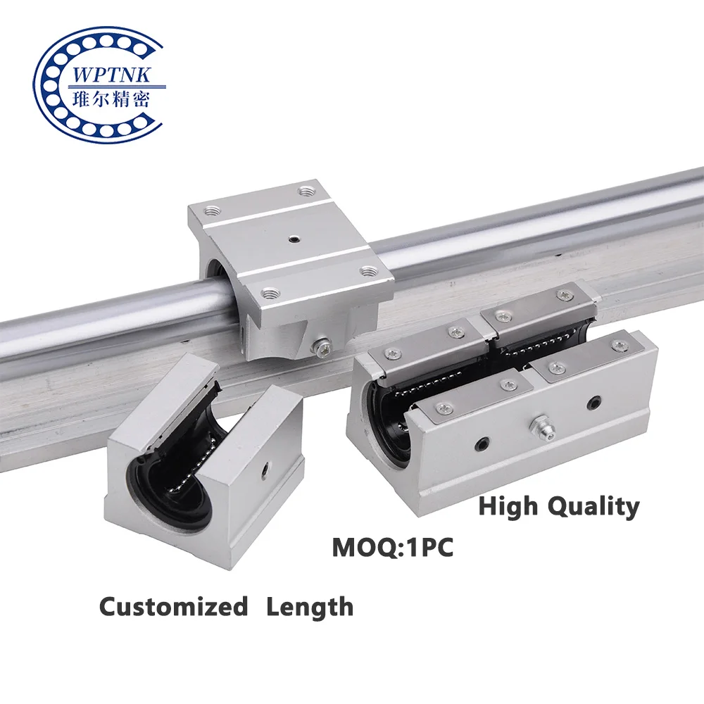 Free Sample 20mm SBR TBR20 Aluminum CNC Slide TBR20UU XYZ Axis Support Kit 2000mm Round Rod Ground Shaft