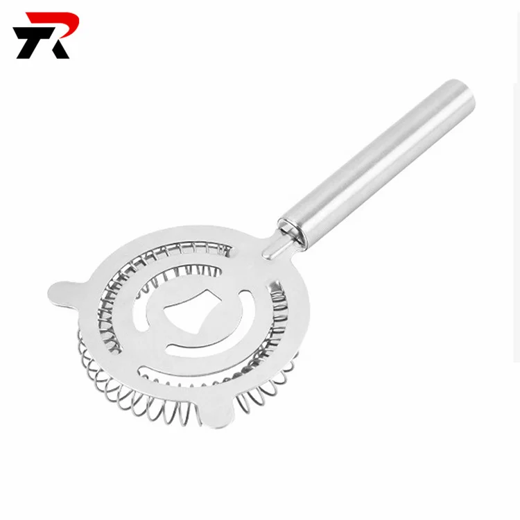 Cocktail Ice Strainer Stainless Steel Cocktail Strainer Gold Custom Fine Strainer Bar Tool Set