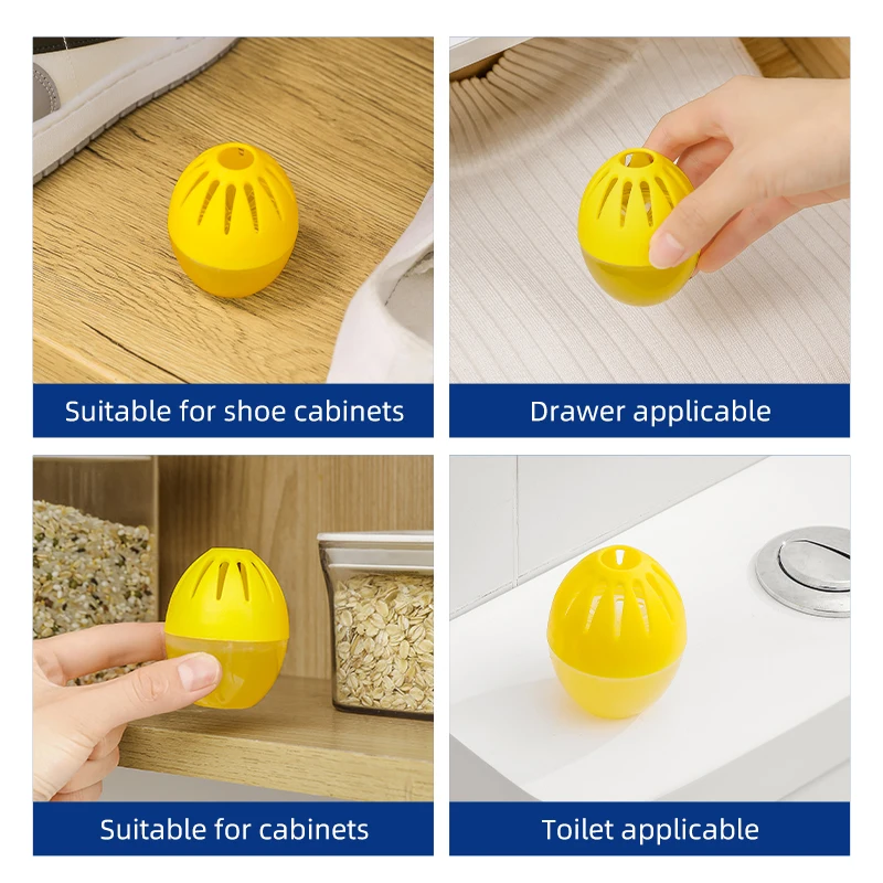 Wholesale Exquisite Small Multifunctional Egg Shape Bathroom Toilet Air Fresher Odor Smell Remover Refrigerator Deodorizer