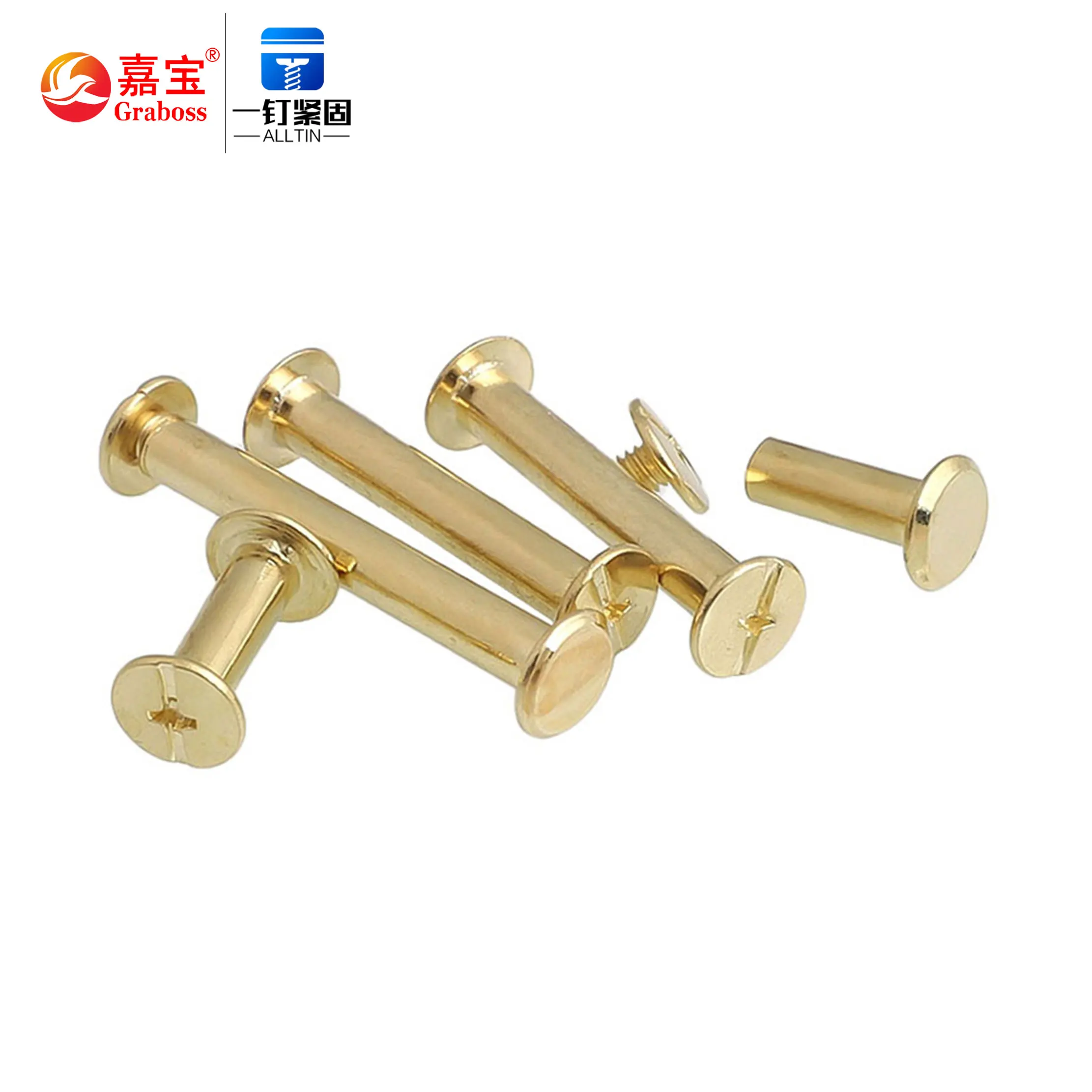 Brass Material Male Female Screws Book Binding Screw Post Binders Aluminum Male Female Chicago Screw GB Chiffon Plain Long Skirt