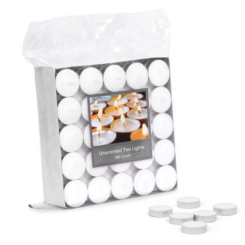 100 pcs tea light candle unscented tealight candle