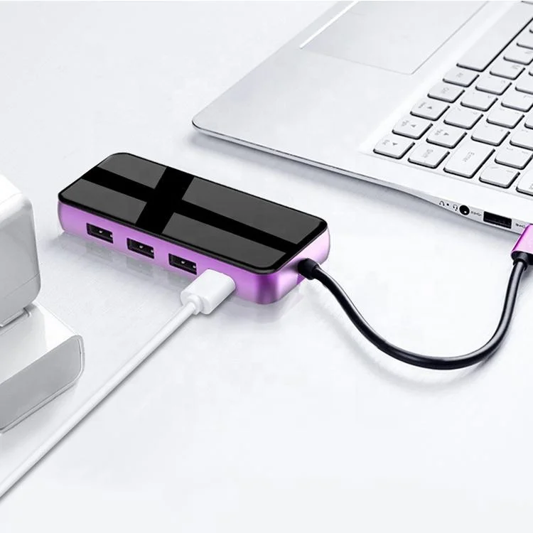 USB C Hub 8 in 1 with 4K HD+ Ethernet+USB 3.0+USB-C+SD/TF Card port multifunction type-c hub Adapter