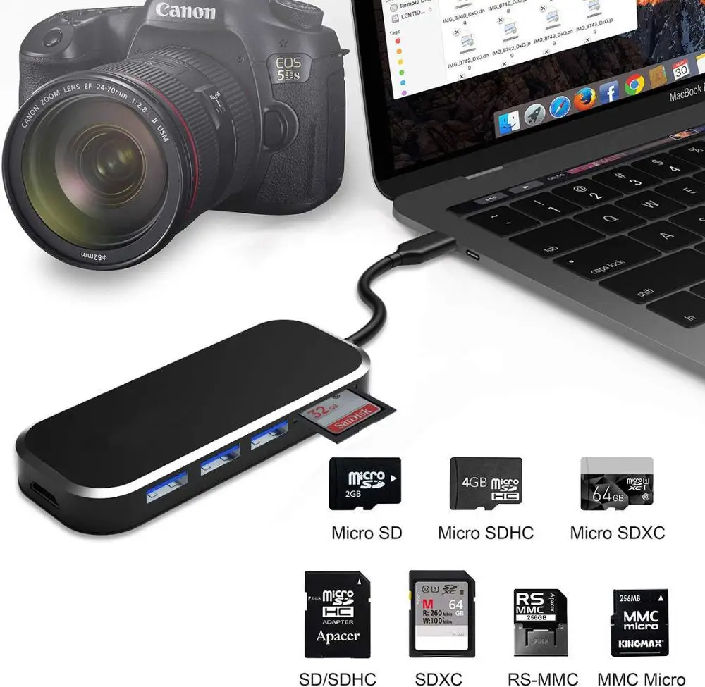 Высокая скорость Usbство Micro hub usb 3,0 Ethernet промышленный 50 порт Ugreen Usb концентратор 8 портов