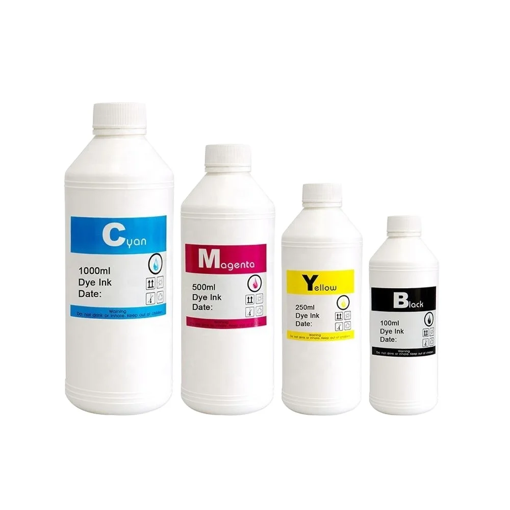 1L 100ml 500ml 250ml Universal Premium Color Bottle Refill Inkjet Dye Tintas Ink