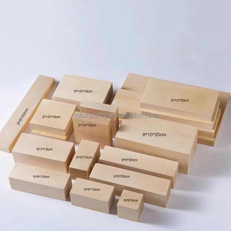 Незаконченный блок для резьбы по дереву 2x2x5 сушки печи отбеливающая пробка мастерских
