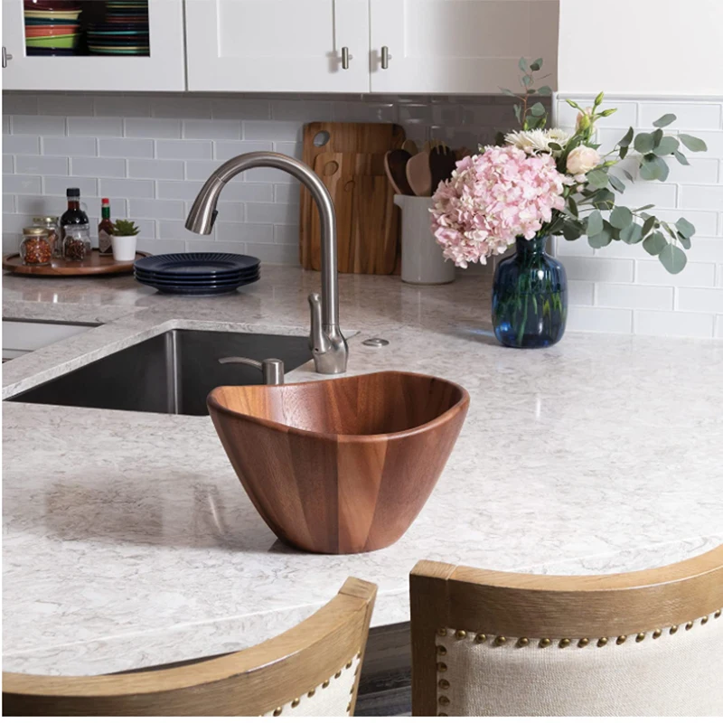 Wholesale  customized 100% 	 acacia wooden salad serving bowl for Fruits or Salads