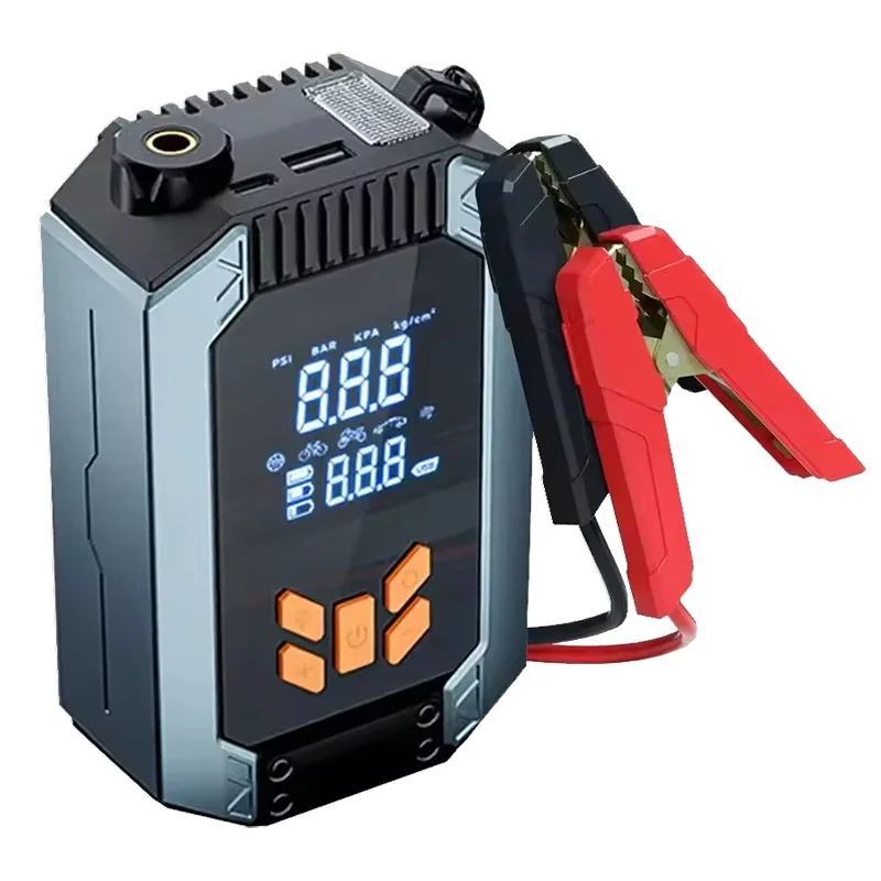New Portable 7200mah Car Emergency Starter Power Supply 150psi Car Compressor and Jump Starter with Tire Inflator